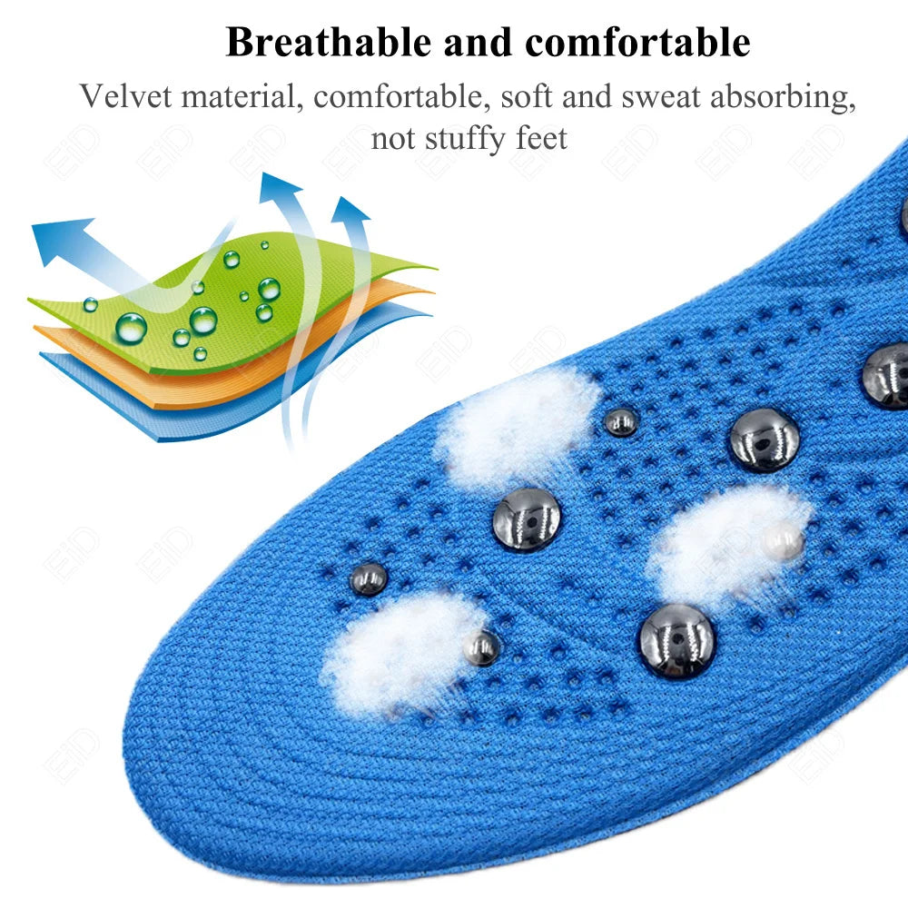 EiD Magnetic Therapy Foot Insoles – Soft Acupressure Sports Cushion for Men & Women