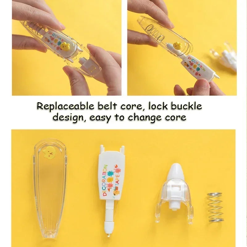 Kawaii Correction Belt: Girls' Hand Account Decorative Stickers & Marker Pen Set - School & Office Stationery Supplies