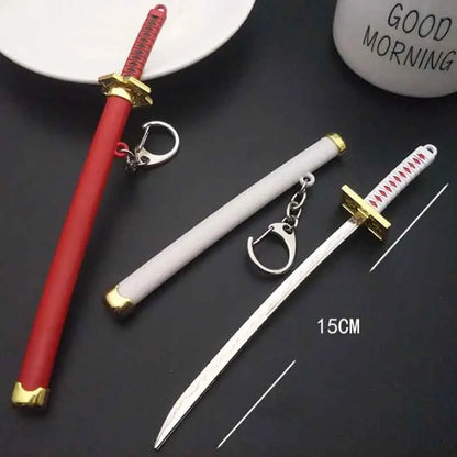 Mini Roronoa Zoro Samurai Sword Keychain – Anime Katana Toy for Men, Cosplay & Gifts