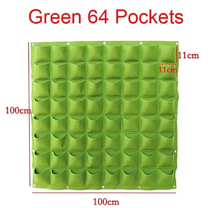 Wall Hanging Planting Bag – Multi-Pocket Vertical Garden Planter for Vegetables, Flowers, and Bonsai