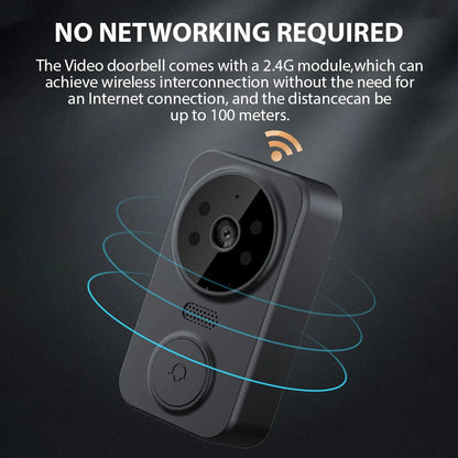 4.3" IPS Wireless Video Doorbell — 2.4G Smart Intercom with HD Screen, Two-Way Communication, and Video Monitoring