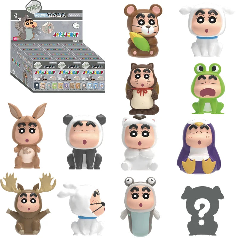 Crayon Shin-Chan Anime Blind Box Figures — Dinosaur Diary Baby Rice Grains Doll, Creative Collectible Toy for Kids & Gifts