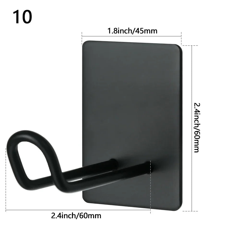 Stainless Steel Wall-Mounted Robe Hook - Rustproof Adhesive Towel and Coat Hanger for Bathrooms and Kitchens