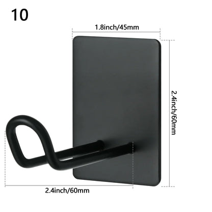Stainless Steel Wall-Mounted Robe Hook - Rustproof Adhesive Towel and Coat Hanger for Bathrooms and Kitchens