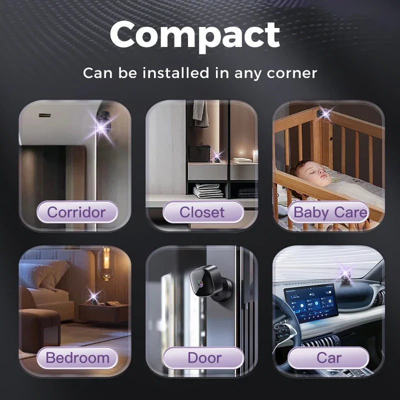 Lenovo 4K HD Rotating WiFi Mini Security Camera – Wireless Smart Home Surveillance with Night Vision