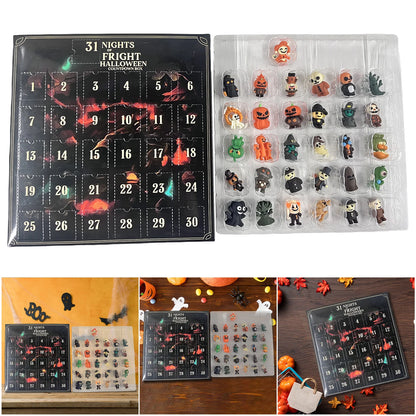 Halloween Advent Calendar - 7/15/31-Day Countdown with Collectible Eerie Figurines Gift Box