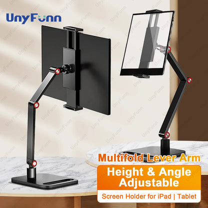 Portable Adjustable Monitor Clamp Stand – Expandable Laptop & Gaming Screen Mount for Vertical Display & Phone Support