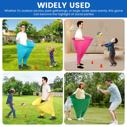 Adult Granny Pants Yard Game Set - Giant Outdoor Family Reunion Tossing Game with Marker Cones & Fun Activities