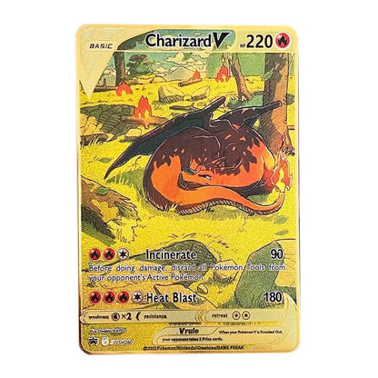 2025 Metal Pokémon Card - Arceus Charizard Mewtwo VMAX GX EX Gold Anime Collectible Card