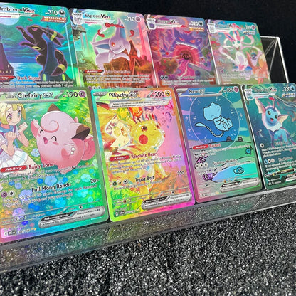 Anime PTCG Trading Cards - Vaporeon Clefairy EX Gengar VMAX Holographic Collectible Cards