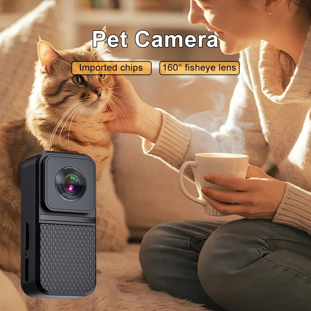 1080P HD Pet Collar Camera - Wireless No-WiFi Video Recorder for Dogs and Cats, Portable Pet Camera Gift