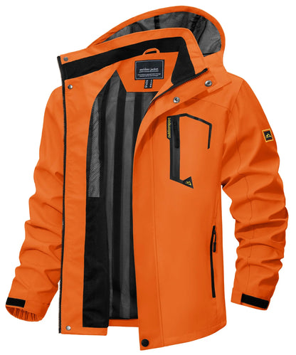 Men’s Lightweight Rain Jacket - Mesh Lined Waterproof Windbreaker for Spring, Autumn, Hiking and Fishing
