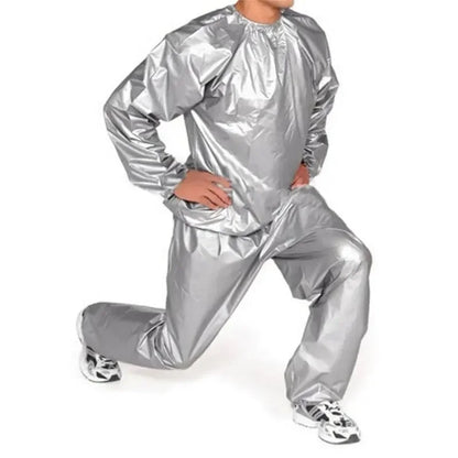 PVC Sauna Suit for Men & Women – Waterproof Anti-Rip Weight Loss Gym Fitness Workout Sportswear