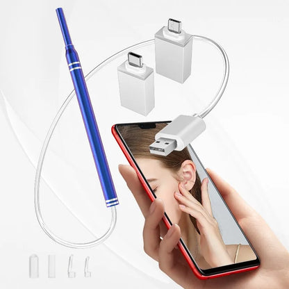 3-in-1 Smart Ear Cleaner Endoscope with Earwax Remover & Otoscope - 5.5mm, Android/PC Type-C Compatibility