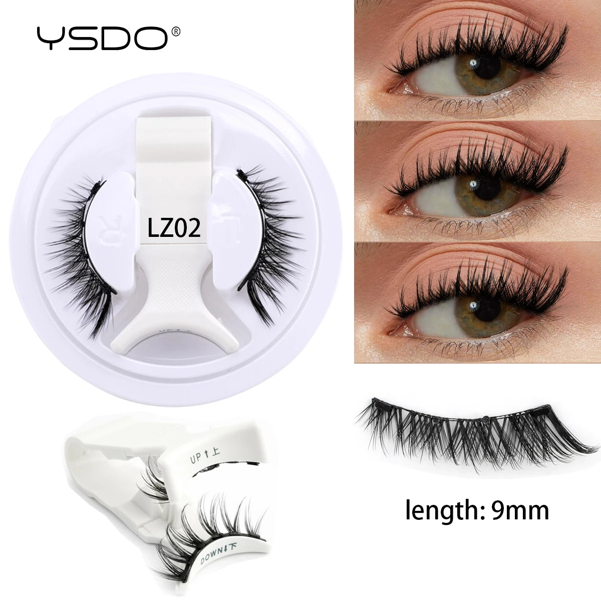 YSDO Magnetic Eyelashes – Reusable 3D Mink Winged False Lashes with Tweezer, No Glue Long-Lasting Makeup Lashes