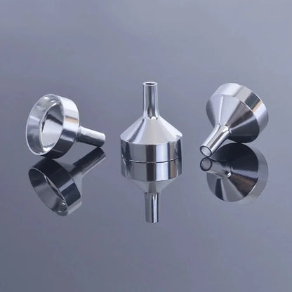 5Pcs Stainless Steel Mini Funnel Set - Kitchen Oil and Liquid Funnel with Detachable Filter, Wide Mouth for Canning Tools