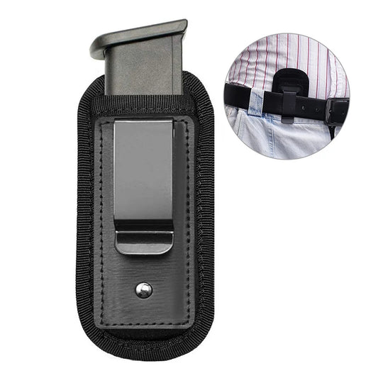 Nylon Magazine Pouch Holster - Concealed Carry for 9mm Pistol, Glock 19/21, Beretta 92 with Clip