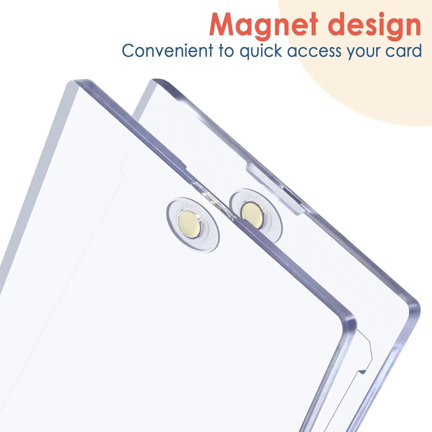 Magnetic 35PT Card Holder – Hard Plastic Protector Case for Trading Cards, Sports, Yugioh, Baseball, & Football