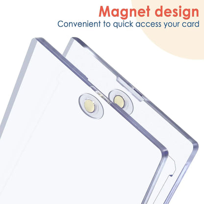 Magnetic 35PT Card Holder – Hard Plastic Protector Case for Trading Cards, Sports, Yugioh, Baseball, & Football