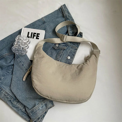 New Nylon Fabric Shoulder Bag – High Capacity Women's Crossbody Messenger Bag, Versatile & Leisure Hobo