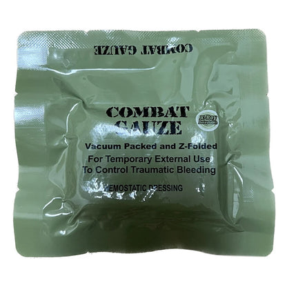Kaolin Hemostatic Gauze Z-Fold – Emergency Trauma Wound Dressing for IFAK, Tactical & Military First Aid Kits
