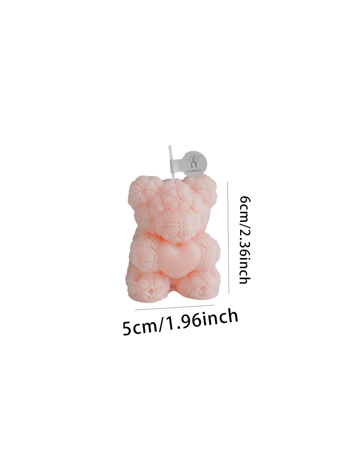 Valentine's Day Scented Candle with Roses & Bears - Perfect for Home Decor & Gift Givin