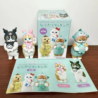 Kawaii Sanrio Style Blind Box Figures - Hello Kitty Kuromi Pompompurin Cat Anime Doll Collectible Toy Ornament Gift
