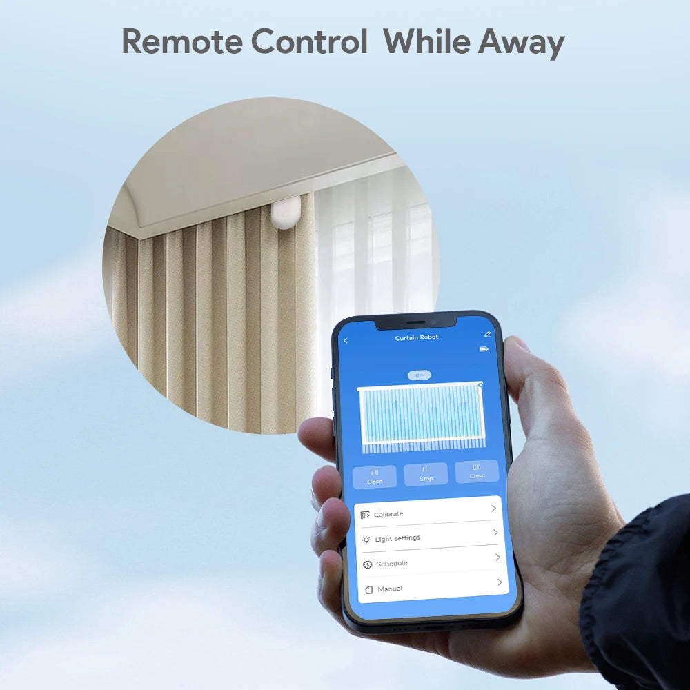 Tuya Smart Zigbee Curtain Motor with Hooks – T U Rail Smart Curtain Pusher, Siri, Google Home & Alexa Voice Control