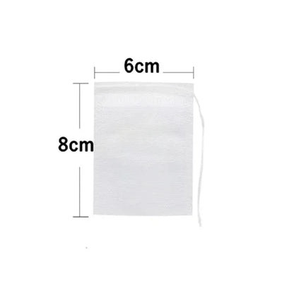 50/100PCS Disposable Tea Filter Bags - Non-Woven Empty Tea Infuser Pouches with String