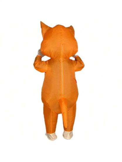 Auto-Inflatable Cat Costume – Waterproof Lightweight Full-Body Jumpsuit for Adults & Kids Cosplay with Detachable Fan