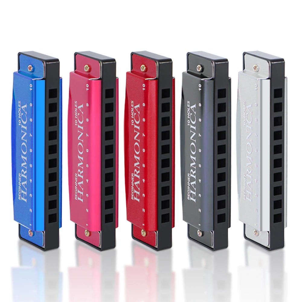 10-Hole C Diatonic Harmonica - Phosphor Bronze Beginner Mouth Organ with Case Kit