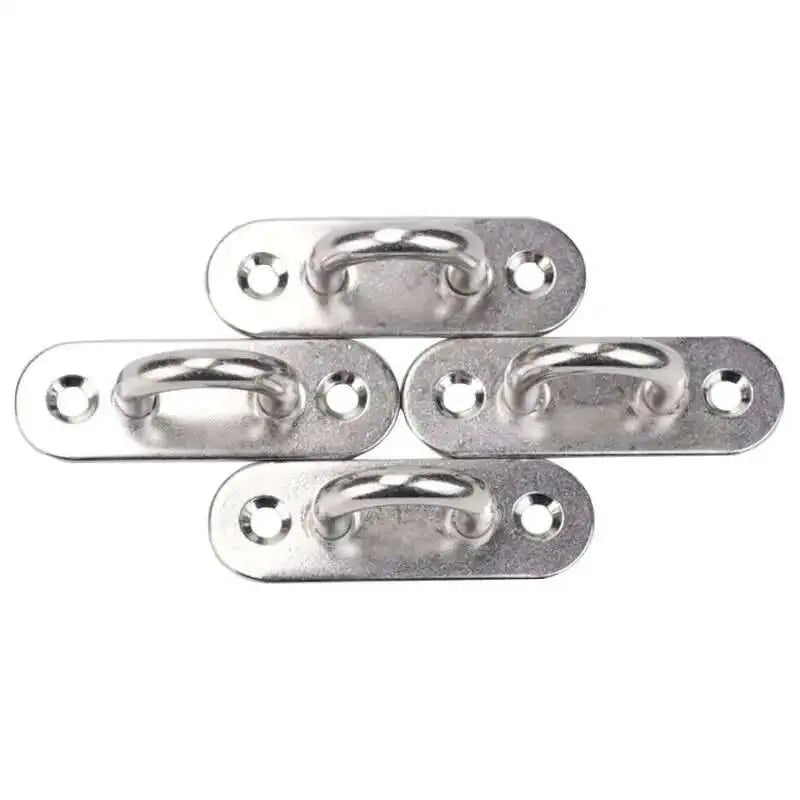304 Marine Grade Stainless Steel Oval Eye Deck Buckle Staple Set – M5 M6 M8 Fasteners for Boat Shade Sail Mounting
