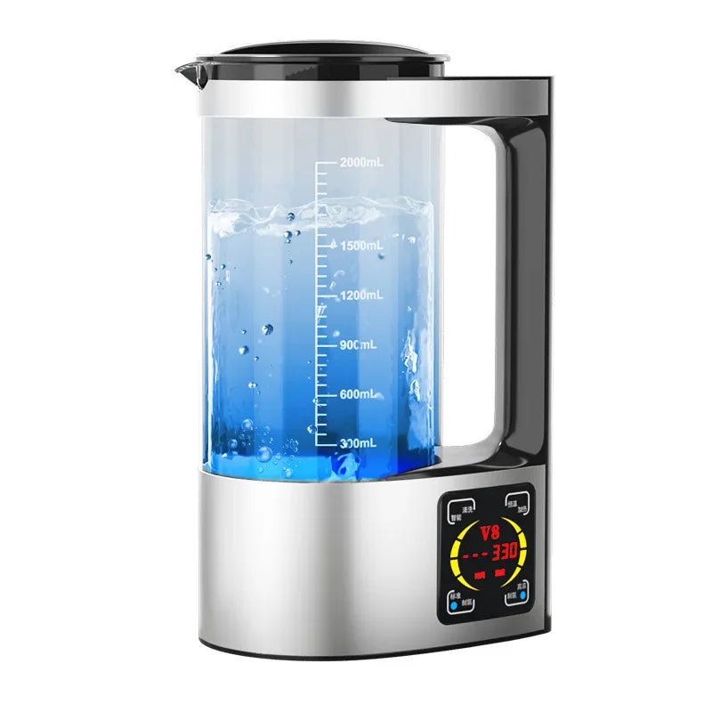 2L Electric Hydrogen Rich Water Kettle - 100-240V Water Ionizer & Filter for Hydrogen Water Generation