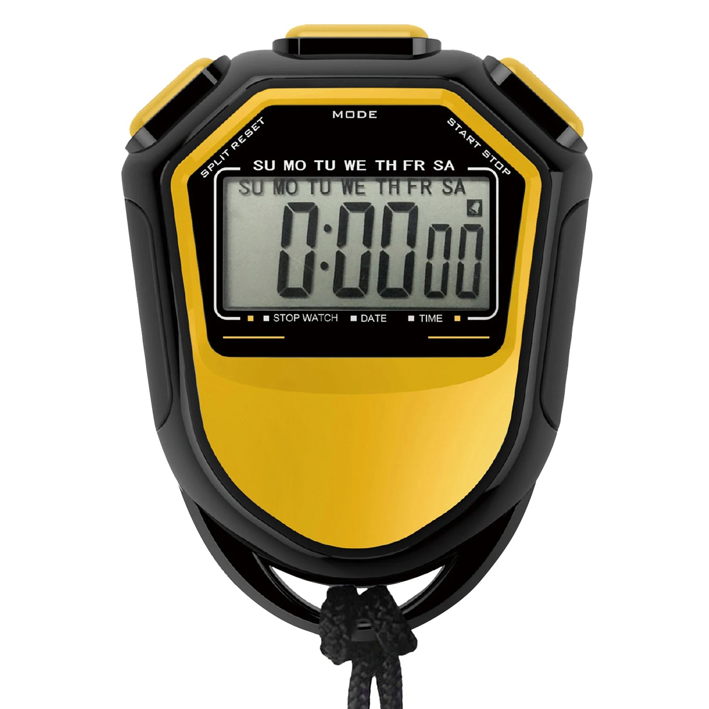 Classic Waterproof Digital Sports Stopwatch – Professional LCD Timer with String for Timing Events