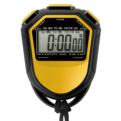 Classic Waterproof Digital Sports Stopwatch – Professional LCD Timer with String for Timing Events