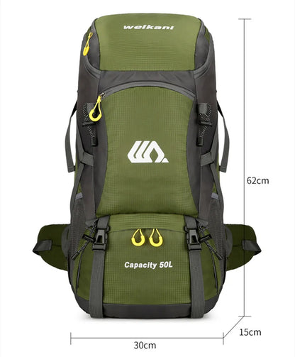 2025 50L Outdoor Hiking & Camping Backpack – Travel Duffel & Sports Backpack