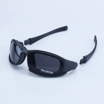 X7 Military Polarized Sunglasses for Men: Bullet-Proof, Smoke Lens Goggles for Motorcycle Cycling and Airsoft Shooting