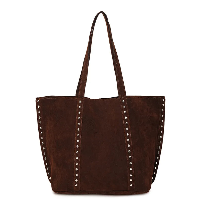 2025 Women’s Faux Suede Handbag – High-Quality, Versatile Large Capacity Shoulder Bag