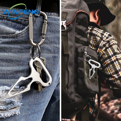 EDC Self-Defense Keychain Tool - Outdoor Survival Stinger with Bottle Opener & Wrench for Men & Women