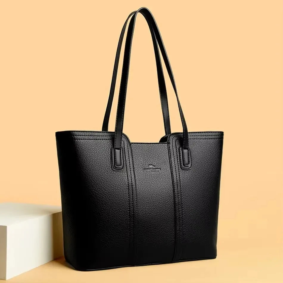 Luxury Women’s Leather Handbag – Large Capacity Shoulder & Crossbody Designer Bag