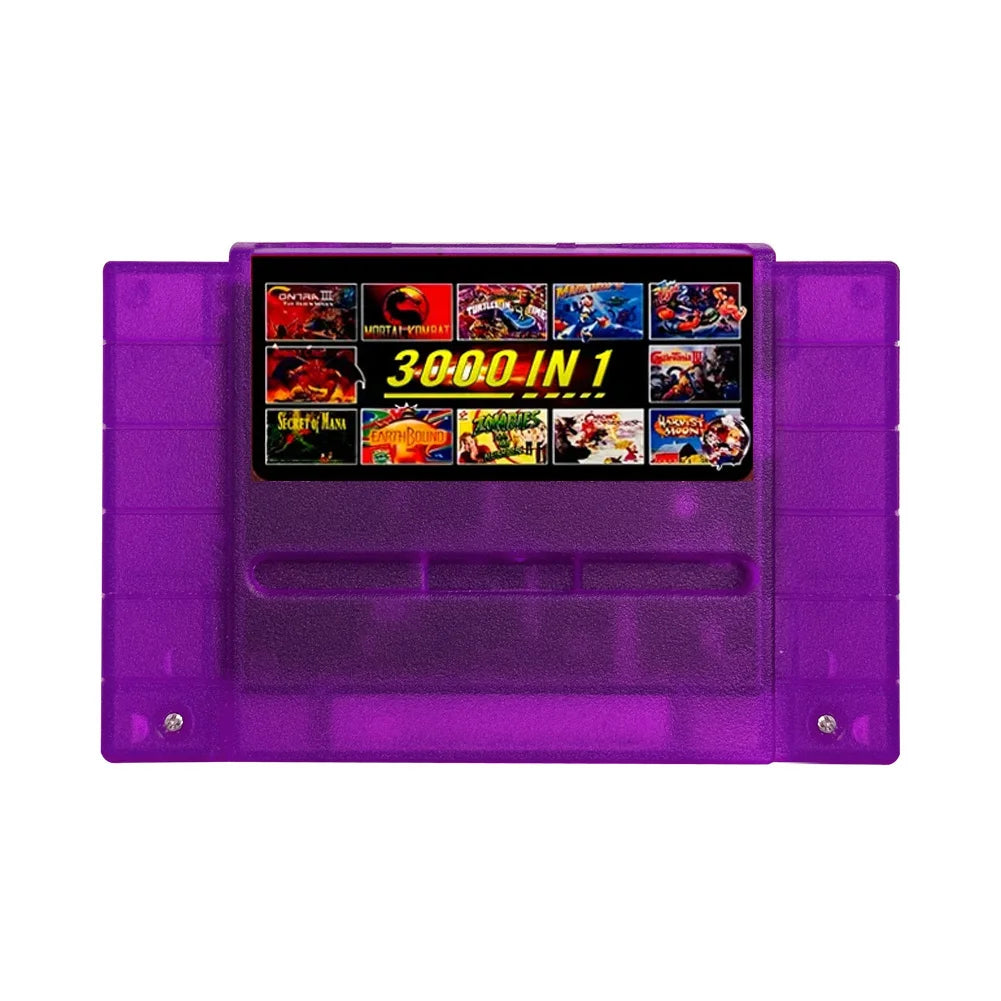 SNES 3000-in-1 Game Cartridge – 8GB TF Card SFC/Super Famicom V12 Retro Game Collection for US Console Accessories