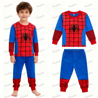 100% Cotton Boys Pajamas - Superhero Kids Sleepwear & Toddler Nightwear Set
