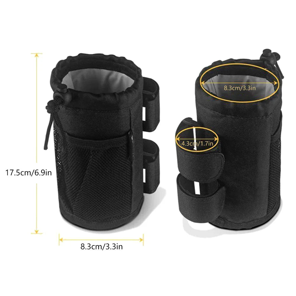 Water Bottle Pouch – Drawstring Insulated Thermal Holder Bag for Cups, Kettles, Bike Storage Pocket