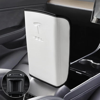 Tesla Model 3/Y 2017-2024 Armrest Cover – Leather Center Console Protector Interior Accessory