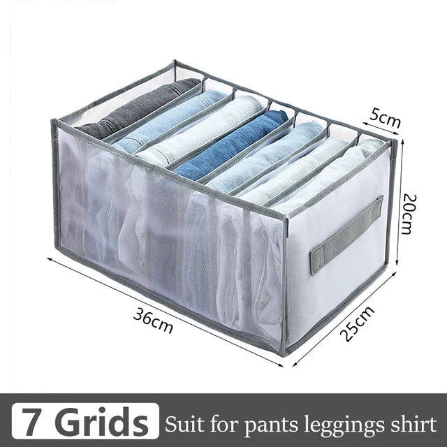 Jeans & Clothing Storage Box – Closet Organizer Drawer System for Pants, Cabinet, and Clothing Organization