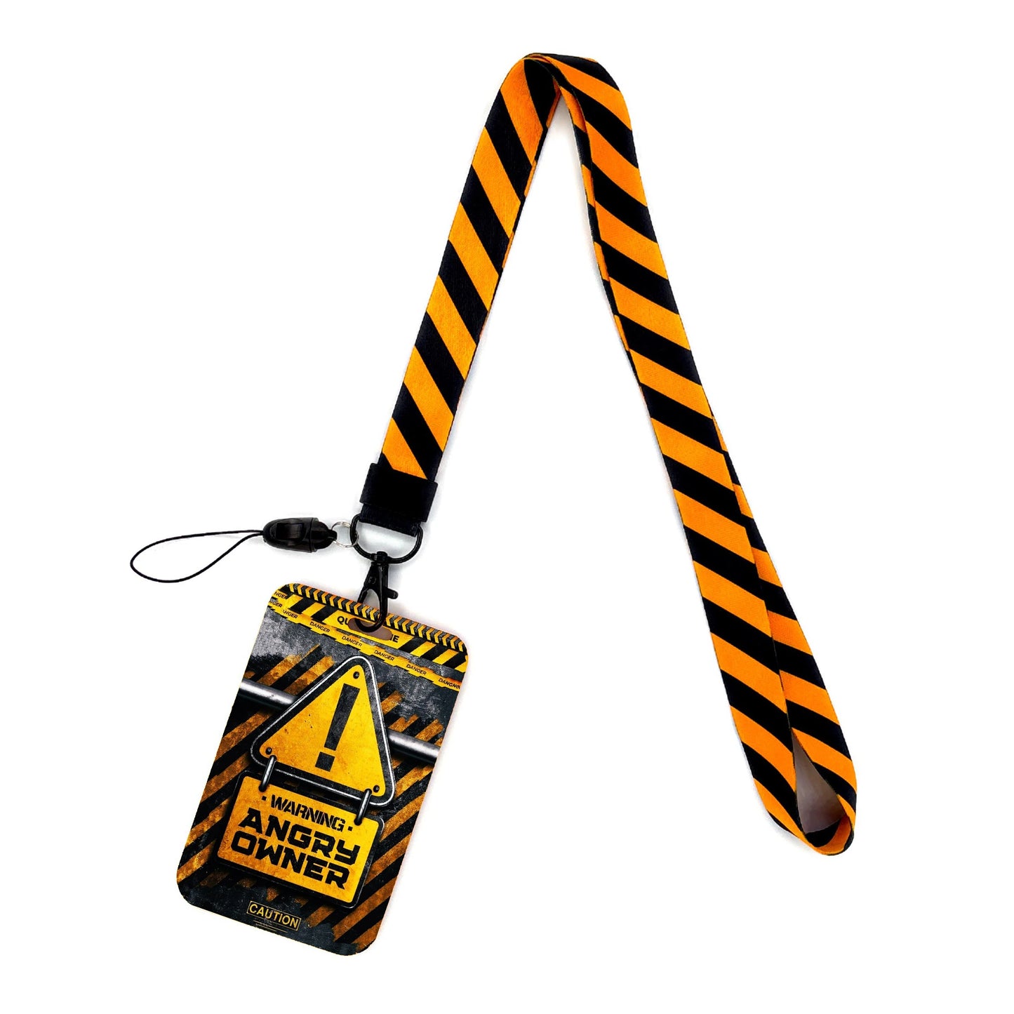 Vintage Tape ID Card Holder with Hanging Rope – Mobile Phone & Chest Card Lanyard
