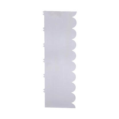 LMETJMA 10" Stainless Steel Cake Scraper – Double-Sided Patterned Edge Smoother & Pastry Cutter JT160
