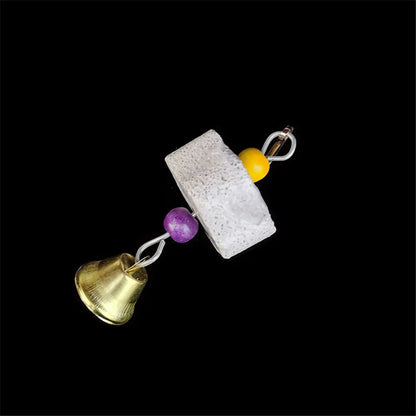Stone Mineral Chew Toy for Parrots - Flower-Shaped Bird Cage Ornament - Pet Supplies for Healthy Beak Grinding and Chewing