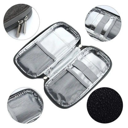 Oxford Cloth Insulin Cooling Bag - Portable Cold Storage Medicine Cooler for Diabetes, Travel-Friendly Drug Freezer