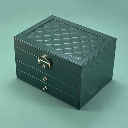 High-End Multi-Layer Jewelry Box – Large Capacity Drawer Organizer for Earrings and Accessories